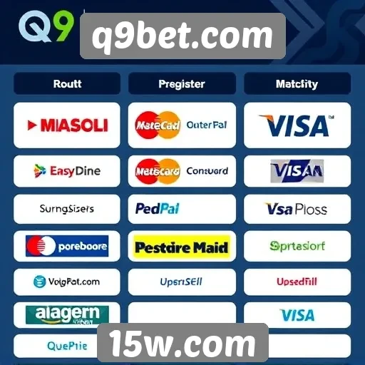 Métodos de pagamento disponíveis no q9bet.com